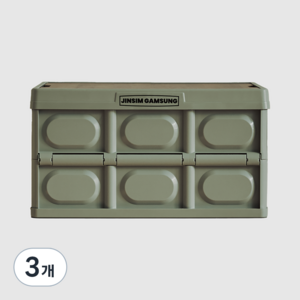 진심감성 다용도 수납 폴딩박스, 교토말차, 56L, 3개