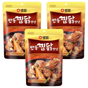 샘표 안동찜닭 양념, 210g, 3개