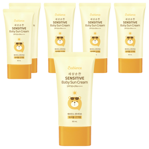 [비건라이프] 베비언스 유아용 센서티브 워셔블 선크림 SPF50+ PA++++, 80ml, 6개
