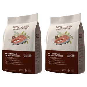 디어랩스 전연령 강아지 울애기쌩쌩 스팀베이크드 사료, 연어, 1kg, 2개