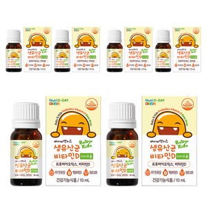 뉴트리디데이 베이비앤키즈 비타민D 이지드롭 생유산균, 10ml, 6개