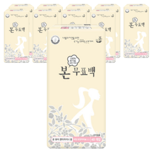 유기농본 유기농 순면 커버 팬티라이너, 10개, 40매입, 롱