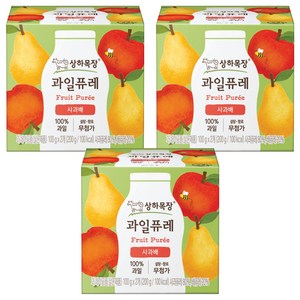 상하목장 과일퓨레, 사과배, 200g, 3개