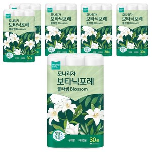모나리자 보타닉포레 블라썸 3겹 고급롤화장지, 27m, 30개입, 6개