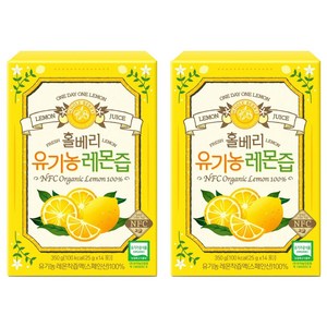 홀베리 정품 유기농 레몬즙, 350g, 2개