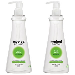 메소드 주방세제 바질향, 532ml, 2개
