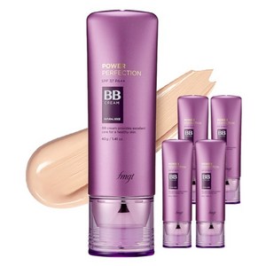 더페이스샵 fmgt 파워 퍼펙션 비비크림 SPF37 PA++, V201 애프리콧 베이지, 40g, 5개