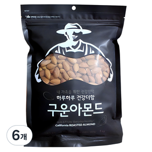넛츠팜 구운 아몬드, 1kg, 6개
