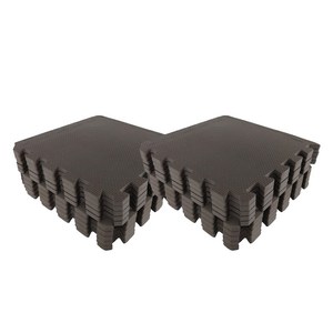 손할매 어린이안전인증 12mm 놀이방 무지 퍼즐매트 20p + 마감재 30p, 브라운, 1세트