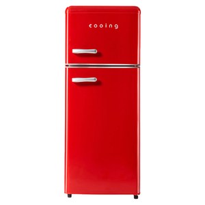 쿠잉전자 레트로 115L 2도어 냉장고 방문설치, REF-D121R