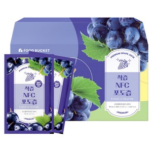 푸드버킷 물없이 갈아만든 착즙 포도즙, 90ml, 30개