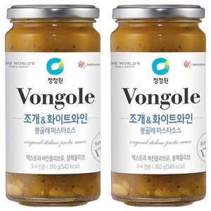 청정원 조개 앤 화이트와인 봉골레 파스타 소스, 360g, 2개