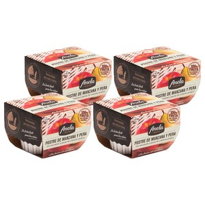 아넬라 생과일 디저트 퓨레 2p, 혼합맛(사과/배), 200g, 4개