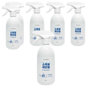더블유제약 소독용 에탄올 스프레이, 6개, 500ml