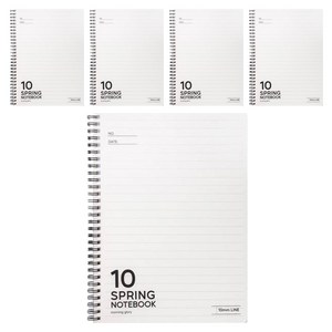 모닝글로리 PP 스프링 칠팔구노트 10mm 라인 16절/좌철, 랜덤발송, 5개
