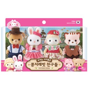 콩지래빗 친구들 봉제인형, 상세페이지 참조, 혼합색상, 1개