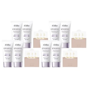 달바 워터풀 톤업 선크림 퍼플 SPF50+ PA++++ 50ml x 2p + 세럼 클렌저 3ml x 3p 세트, 4개