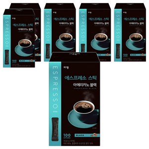 쟈뎅 아메리카노 블랙 원두커피스틱, 1g, 100개입, 6개