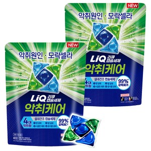 리큐 모락셀라 악취케어 실내건조 캡슐세제, 40개입, 11g, 2개