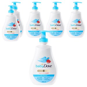 베이비도브 유아용 바디워시 리치모이스처 베이비향, 400ml, 6개