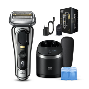 BRAUN 시리즈 9 PRO+ 전기면도기 세트, 9566cc, 크롬
