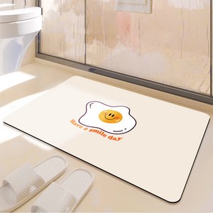 비욘드리빙 굿스마일 빨아쓰는 규조토 발매트, Have a smile day