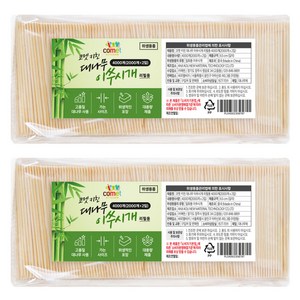 코멧 키친 대나무 이쑤시개 리필용, 2000개, 2개