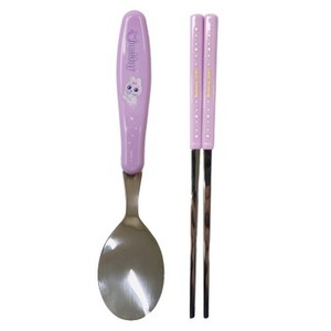 르번 아동용 슈팅스타 캐치티니핑 베이직 스푼 + 젓가락 세트, 깡총핑, 스푼 +  젓가락, 1개