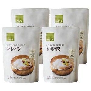 올가홀푸드 참 삼계탕, 900g, 4개