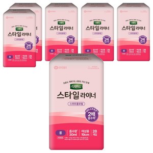 디펜드 여성용 스타일 라이너 스위트플로럴향, 28매입, 6개, 롱