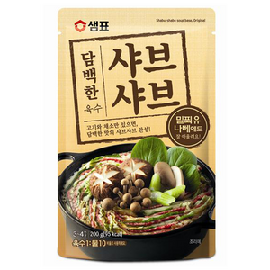 샘표 담백한 샤브샤브 육수, 200g, 1개
