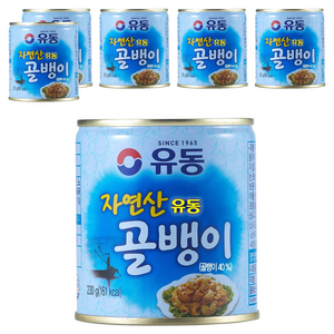 유동 자연산 골뱅이, 230g, 6개