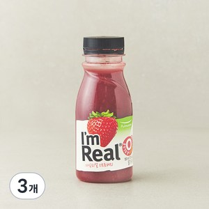 아임리얼 스트로베리 주스, 190ml, 3개