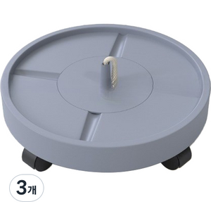다임 휠 화분 받침대 + 휠 4p 세트, 그레이, 3개