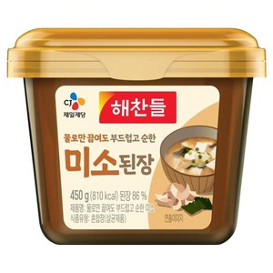 해찬들 물로만 끓여도 부드럽고 순한 미소된장, 450g, 1개