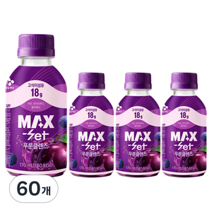 CJ제일제당 맥스셋 맛있는 푸룬주스 고식이섬유 클렌즈, 60개, 170ml
