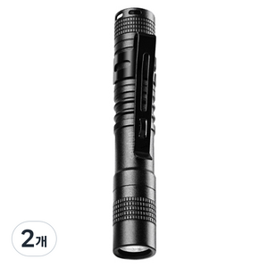 앙플러스 초강력 LED 미니 손전등 9cm, 블랙, 2개