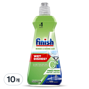 피니시 린스에이드 식기세척기 헹굼보조제, 400ml, 10개
