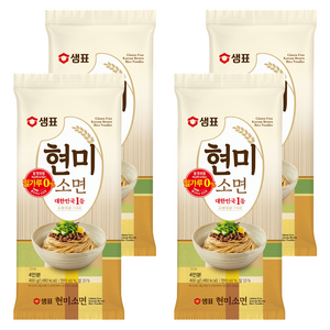 샘표국시 현미소면, 400g, 4개