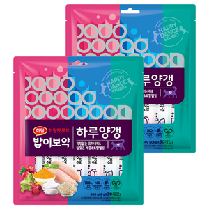 하림펫푸드밥이보약 캣 하루양갱, 혼합맛(걱정없는 유리너리/알맞은 체중/토탈웰빙), 240g, 2개