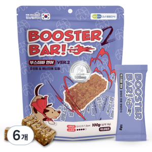 멍냥빌리지 강아지 부스터바, 연어, 100g, 6개