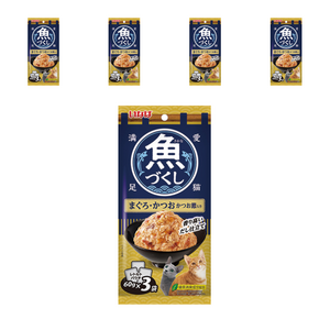 이나바 고양이 생선 가득 파우치, 혼합맛(참치/가다랑어/가다랑어포), 180g, 5개