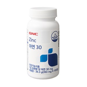 GNC 아연30, 100정, 1개 골드박스 특가