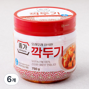 종가 깍두기, 750g, 6개