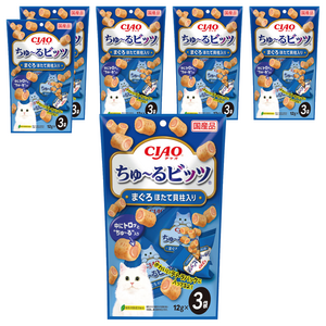 챠오츄르 고양이 츄르비츠 짜먹는 간식 CS-172 3p, 혼합맛(참치/가리비관자), 36g, 6개