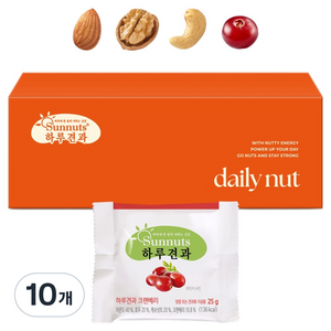 하루견과 크랜베리 12p, 25g, 10개