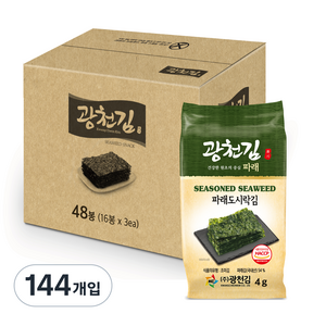 광천김 파래 도시락김, 4g, 144개