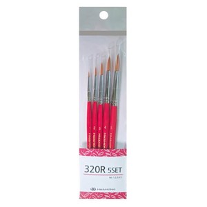 화홍 320 R 세트 5종 다용도 세필붓, 1세트, 1호, 2호, 3호, 4호, 5호