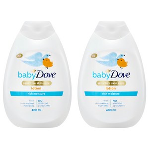 베이비도브 리치 모이스처 유아 바디로션, 400ml, 2개