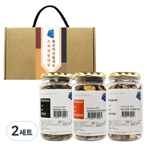 산해랑 프리미엄 수제 전통차 3종 선물세트, 2세트, 우엉차 + 돼지감자차 + 도라지차